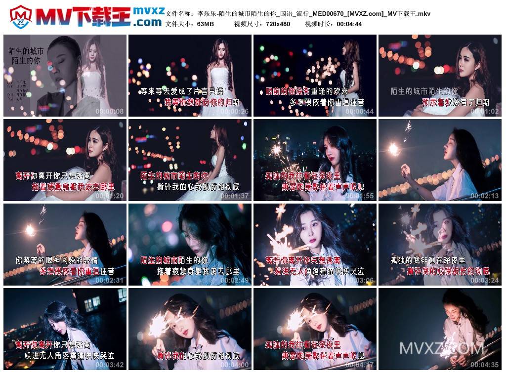 李乐乐-陌生的城市陌生的你_国语_流行_MED00670